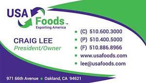 Food Exporter Business Card